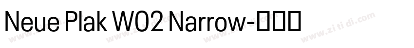 Neue Plak W02 Narrow字体转换 Neue Plak W02 Narrow字体转换